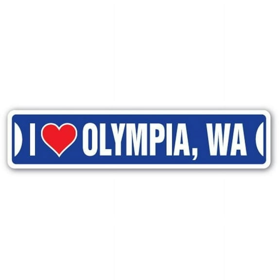 SignMission SSIL-Olympia Wa Street Sign - I Love Olympia, Washington
