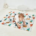 thumbnail image 2 of White Cartoon Dinosaurs Pattern Blanket,Comfortable Soft Flannel Throw Blanket,All Season,Warm Lightweight Blankets for Sofa Bed Couch Living Room Chair,30"x40", 2 of 4