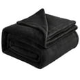 thumbnail image 2 of Soft and comfortable blanket, black, 70*100/ And Comfortable Blanket Lightweight Plush Flannel Blanket Warm Plush Blanket Sofa Bed Hug Blanket Bed Blanket Anti Static Fuzzy Soft Blanket Microfiber, 2 of 9