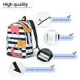 thumbnail image 6 of Geaub colorful llama durable canvas backpack: stylish, lightweight, and spacious with adjustable straps, 6 of 7