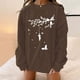 thumbnail image 2 of Sudadera holgada de manga larga con cuello redondo y estampado clásico de Halloween para mujer Pompotops FGAJ19265, 2 of 7