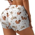 thumbnail image 2 of Sigee Rabbit And Squirrel Print Women's High Waist Workout Shorts - Squat Proof, Tummy Control, Yoga and Gym Activewear-, 2 of 9