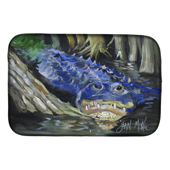 Carolines Treasures JMK1135DDM Blue Alligator Dish Drying Mat 14 x 21" multicolor