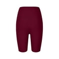 thumbnail image 5 of CFLVAEK Womens Plus Size Biker Shorts with Side Pockets Comfy Stretch Quick Dry Workout Shorts Summer Solid Color High Waist Bike Short 2025 （Wine XXXXXL）, 5 of 6