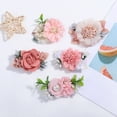 thumbnail image 4 of New Girls Cute Flower Petals Hairpins Sweet Pearl Chiffon Hair Decorate Headwear Hair Clips Barrettes Kids Hair Accessories Gift, 4 of 6