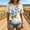 #0580-Khaki, variant on Women Wildflower Graphic Fringe Trim Crew Neck Short Sleeve Casual Summer T Shirt Khaki M Gift