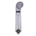 thumbnail image 3 of Jacob Alexander Boys' Prep Woven Subtle Mini Squares Regular Self-Tie Neck Tie - Silver, 3 of 7