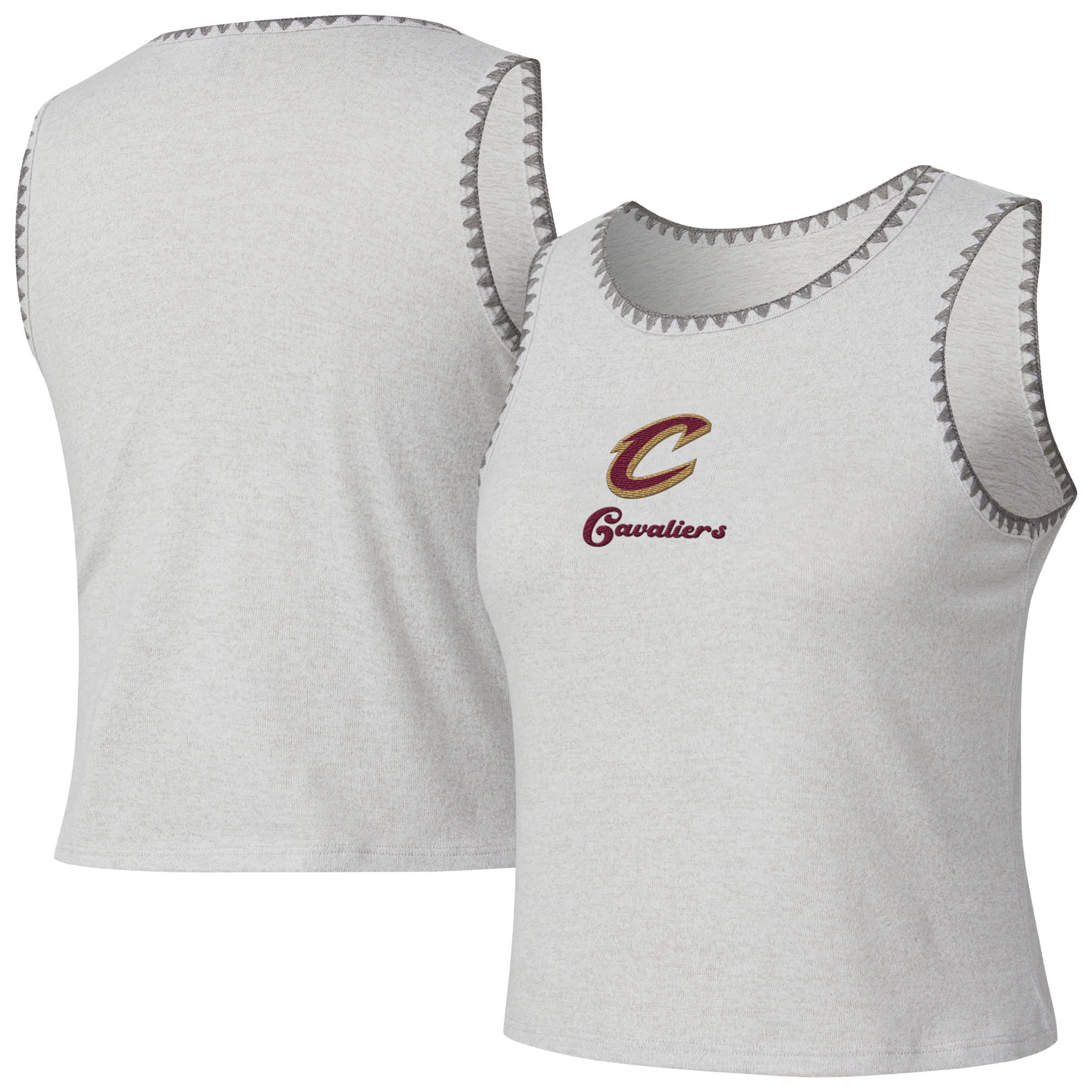 Women's Concepts Sport Gray Cleveland Cavaliers Neptune Hacci Knit Tank Top