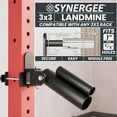 thumbnail image 2 of Synergee Landmine Attachment for 3x3 Power and Squat Racks. Fits Racks with 1" and 5/8" Holes. Heavy-Duty Landmine Trainer for Presses, Rows & Rotational Training. Works with 1" & 2" Barbells., 2 of 6