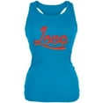 thumbnail image 1 of LGBT Script Love Rainbow Pale Blue Juniors Soft Tank Top, 1 of 1