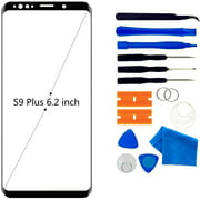 Original Compatible 6.2 inch Samsung Galaxy S9 Plus Front Outer Touch Screen Glass Lens Replacement, Screen Lens Glass