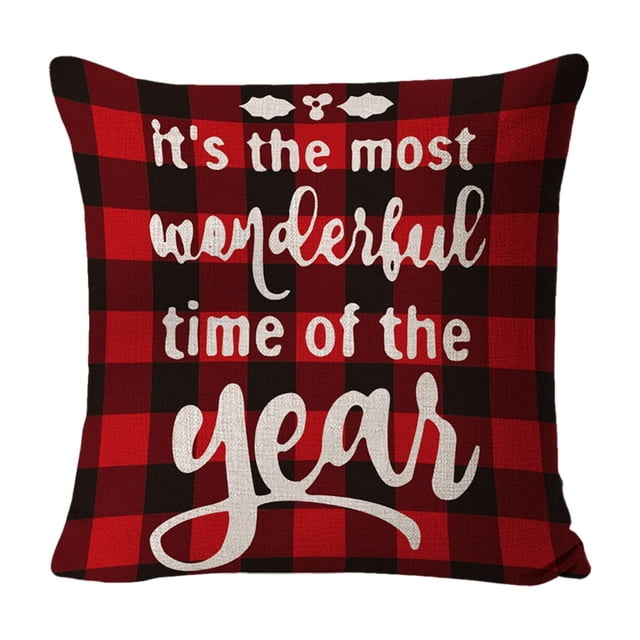 Funda de almohada navideña de 45 x 45 cm. Ideal para decoración navideña o de invierno. Ideal para sofás.