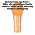 thumbnail image 2 of Glitter Squishy Stress Toy with Sparkle Squeeze Design, Orange, Fake Microphone Shape for Kids Party Favors, Sensory Toy, 2 of 3