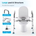 thumbnail image 4 of Raised Toilet Seat with Handles, Adjustable Width and Height Elevated Toilet Seat Riser Seniors, Safety Handicap Toilet Seat for Elderly, Pregnant 350 lbs Heavy Duty, 4 of 7