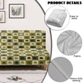 thumbnail image 6 of SCRAWLGOD St Patrick's Leaf Print Armless Couch Slipcover Soft Stretch Furniture Protector Checkerboard Print Washable Sofa Cover with Elastic Bottom for Pets, 6 of 9