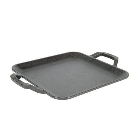 Lodge 11" Cast Iron Square Griddle - Chef Collection - For Indoor & Outdoor Cooking - Superior Heat Retention - Durable Cast Iron - Seasoned Kitchen Griddle
