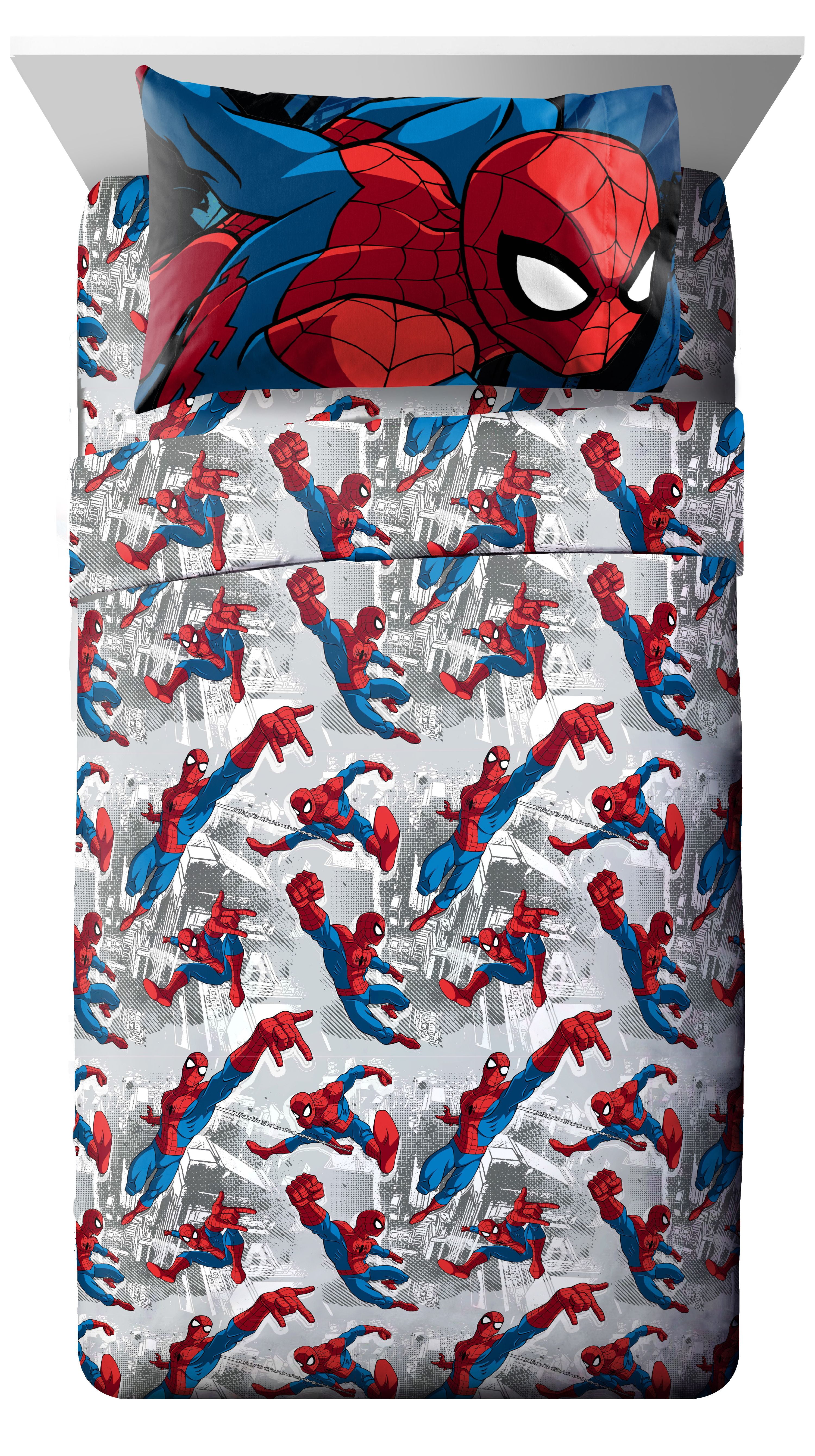 Spiderman Twin Single Flat Sheet Marvel Ultimate Polyester Fabric Crafts Sewing 