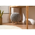 thumbnail image 5 of Contemporary Upholstered Vanity Chair Ottoman Grey, 5 of 5