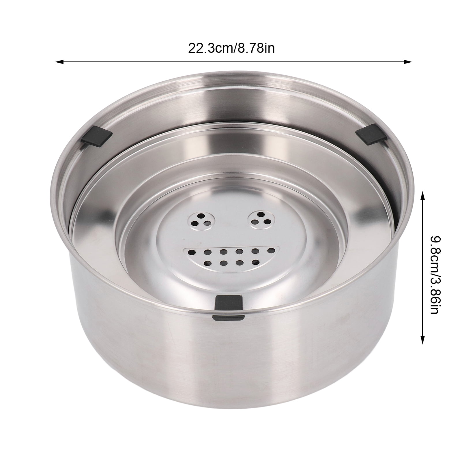 NFTIGB Dog Water Bowl Dispenser 304 Stainless Steel Spill Proof 3L Large Capacity Slow Drinking Pet Bowl, 8.78 inches / 22.3 cm