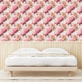 thumbnail image 4 of Ambesonne Floral Peel & Stick Wallpaper for Home, Roses and Gerberas Vintage, 13"x72", Pale Pink Dark Tan, 4 of 6