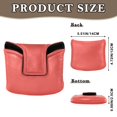 thumbnail image 2 of Haosy Plain Red Golf Mallet Putter Cover Strong Magnetic Leather Golf Club Headcover Closure, 2 of 7