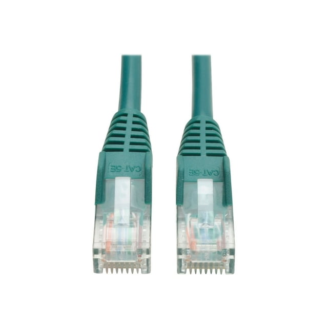 Eaton Tripp Lite Series Cat5e 350 MHz Snagless Molded (UTP) Ethernet Cable (RJ45 M/M), PoE RJ-45 (m) CAT 5e - Green, 5 ft. (1.52 M) - Câble de Raccordement - à RJ-45 (M) - 5 ft - UTP - - Ieeee 802.3ba - Moulé, Sans Accrochage, Échoué - Vert