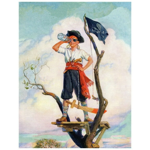 Marmont Hill "Pirate" by Curtis Painting Print on Canvas