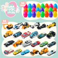 thumbnail image 2 of Huevos de Pascua precargados JOYIN con 24 coches fundidos a presión para niños, 2 of 7