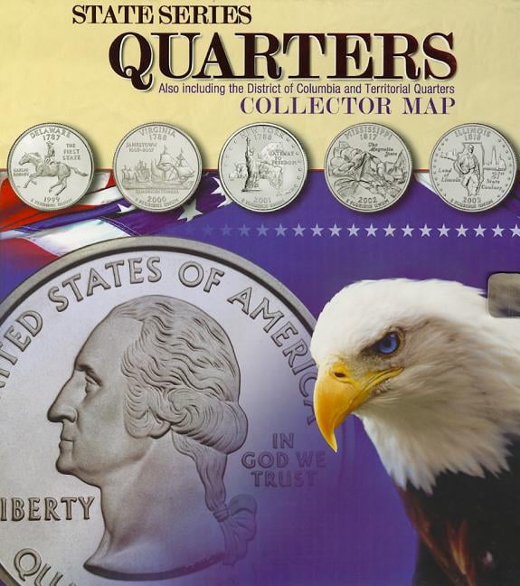 NEW State Quarter Map  Us State Quarter Collection FREE SHIPPING 