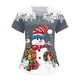 thumbnail image 3 of Uniformes de enfermera navideños para mujer, ropa de trabajo con cuello en V y manga corta con estampado y bolsillo, ropa de trabajo para enfermeras, monos, uniformes médicos, 3 of 5