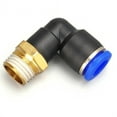 thumbnail image 1 of 10 Pcs PL Hose OD M5 1/8'' 1/4'' 3/8'' 1/2'' -4 6 8 10 12mm Pneumatic Male Elbow Connector Tube Air Push In Fitting ,Long Lasting, 1 of 2