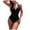 A148-Black, variant on Women's One Piece Swimsuit Wide Straps V Neck Ruched Textured Ribbed Twist Back(Orange,M)