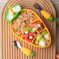 thumbnail image 2 of Toddler Plates with Suction, Silicone Suction Plates for Baby, Cute Carrot Divided Plates and Utensils Set, Non Slip, BPA Free, Feeding Set for 1-5 years old, 2 of 7