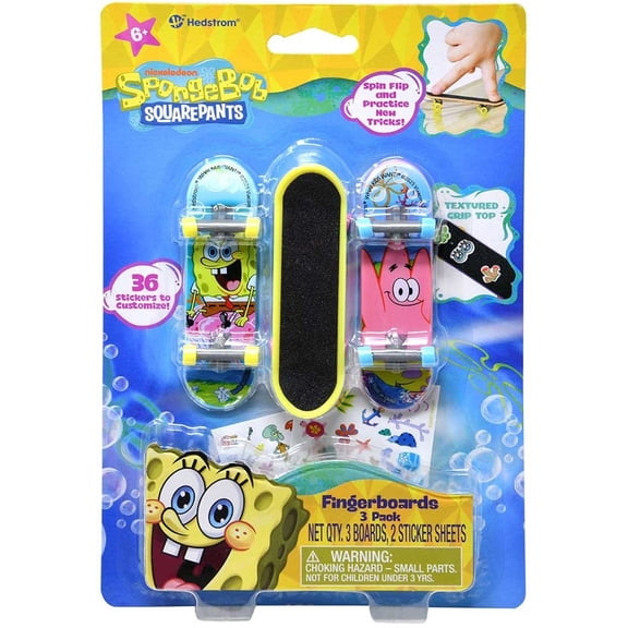 Spongebob Squarepants Nickelodeon Fingerboards 3-Pack (Version 2)