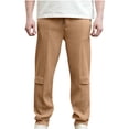 thumbnail image 4 of Blmnix Low Waisted Pants for Men Corduroy Pants Baggy Carpenter Cargo Work Pants Leggings Yellow Straight-Leg Long Men's Casual Pants,XXXL, 4 of 5