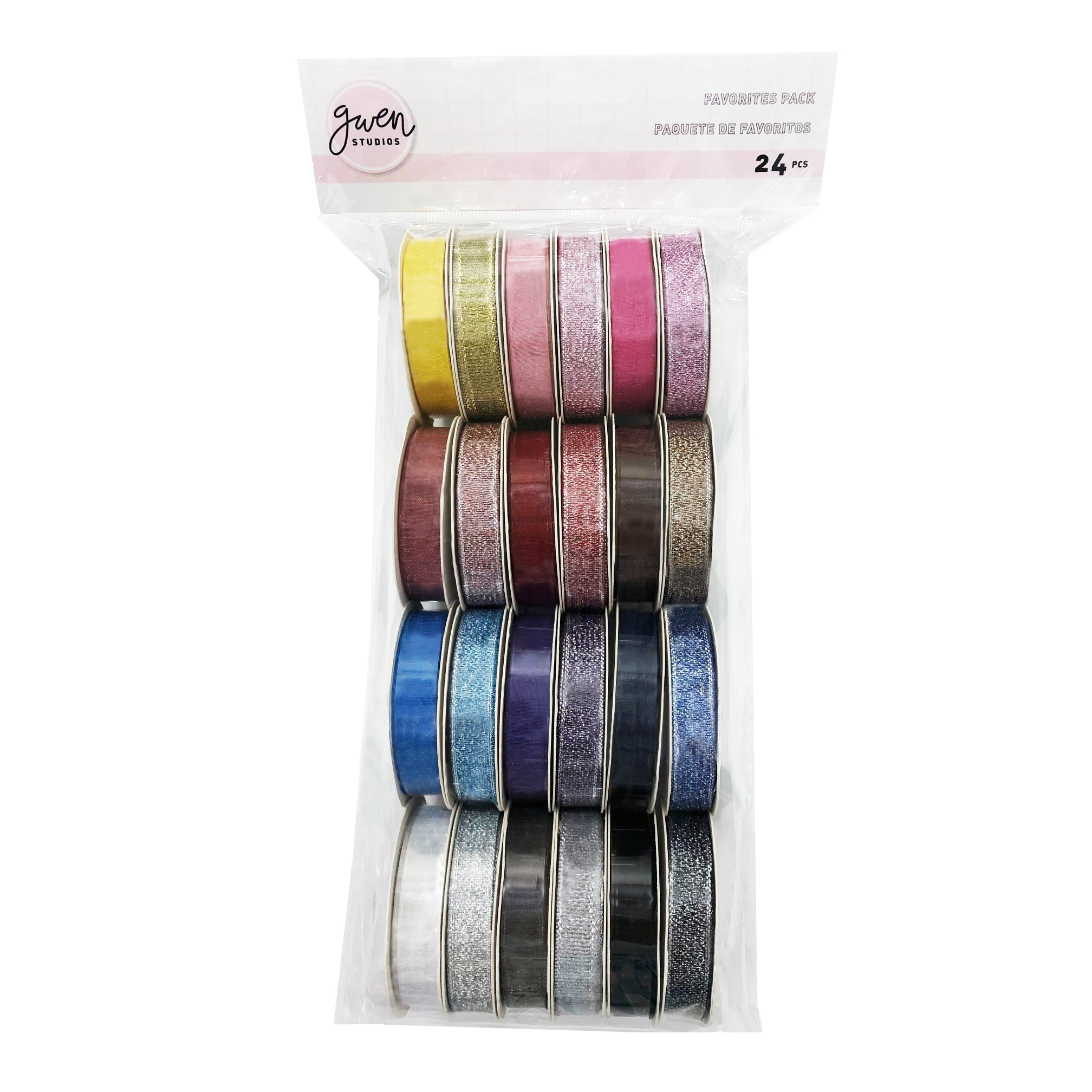 Gwen Studios 3/8 x 3yd. Metallic Holiday Ribbon Pack, 12ct.