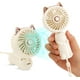 thumbnail image 1 of Mini ventilador portátil con batería recargable y 3 velocidades (blanco), pequeño y bonito ventilador eléctrico personal para niñas, mujeres y niños para exteriores, ventilador plegable para escritor, 1 of 5