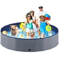 thumbnail image 1 of Piscina Plegable para Perros de PVC Niubya, 203x41 cm, Gris, 1 of 6