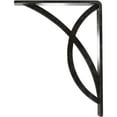 thumbnail image 4 of Ekena Millwork 1 1/2"W x 5 1/2"D x 8"H Miller Wrought Iron Bracket, (Single center brace), Antiqued Silver, 4 of 9