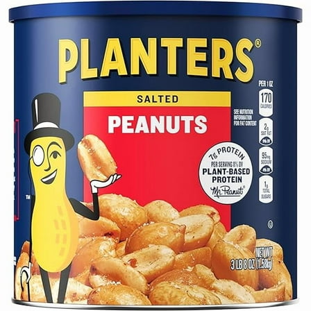 Planters Salted Peanuts (56 oz Canister)
