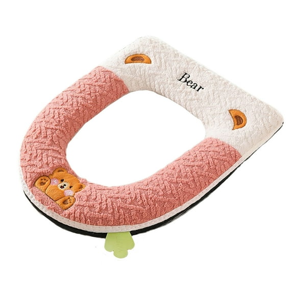 Hiroekza Toilet Seat Covers,Zipper Model Toilet Seat Household Embroidery Sitting Washer Toilet Seat Cover Cute Washer Four Seasons Universal Toilet Seat Clearance