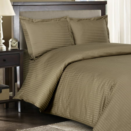 600 Thread Count Duvet Cover Set 100 Cotton Sateen Damask Striped