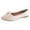Beige, variant on Sngxgn Women's Ballet Dress Flats — Comfortable, Slip On Flat Shoes for Casual, Dressy and Work(White,40)