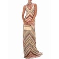 thumbnail image 4 of Women'S Beach Dress Deep V Neck Backless Striped Bodycon Halter Knit Maxi Dress Colorful S, 4 of 8