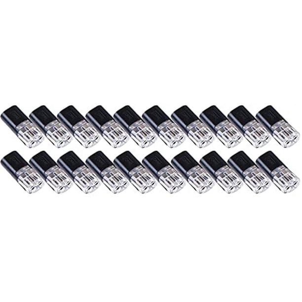Conectores a presión de doble cable con hebilla de bloqueo, 20 piezas, conectores de cable de bajo voltaje, no requieren pelar cables