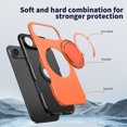 thumbnail image 6 of Designed for iPhone Air Case, PC + TPU Phone Cover, Compatible with MagSafe, Rotating Ring Kickstand, Ultra Slim Drop Protective Skin-Friendly Anti-Scratch Protective Phone Cover, Orange, 6 of 7