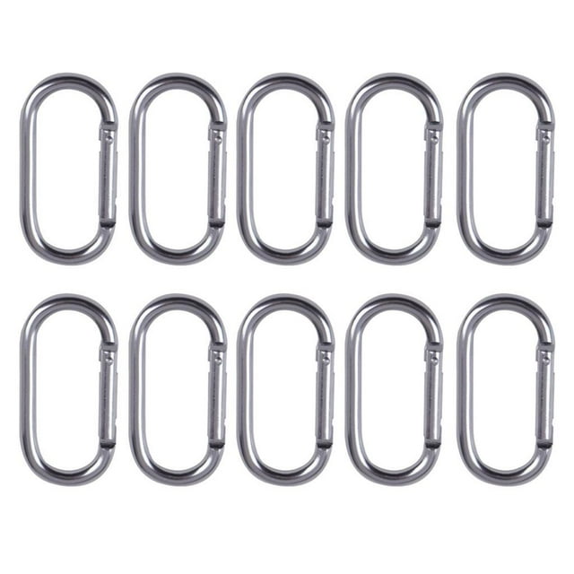 Ensemble de 10 Mousquetons Légers Clip 2 Pouces en Aluminium pour Porte-Clés