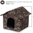 thumbnail image 2 of Foldable Outdoor  House for Pets - Waterproof Shelter for Cats, Dogs, and Feral Animals (Medium, Brown), 2 of 5