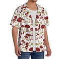 thumbnail image 3 of Salouo Mushroom Pattern Cuban Collar Shirts for Men Button-Down Shirt Men's Short Sleeve Shirts Hawaiian Shirts Casual Shirts -, 3 of 6