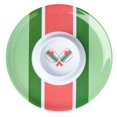 thumbnail image 1 of Godinger 14462 12 oz Pickle Ball Stripped Melamine Chip-n-Dip Plate - Multi Color, 1 of 1